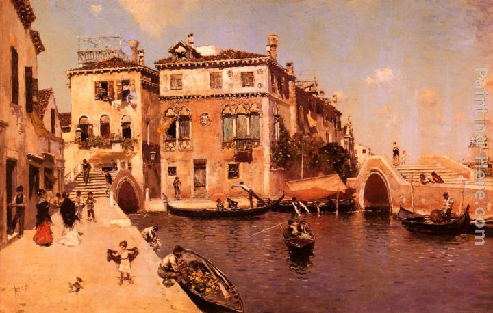 A Venetian Afternoon painting - Martin Rico y Ortega A Venetian Afternoon art painting